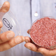 A burger made from Cultured Beef. Photo: David Parry/PA Wire